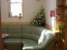 待合室のソファー